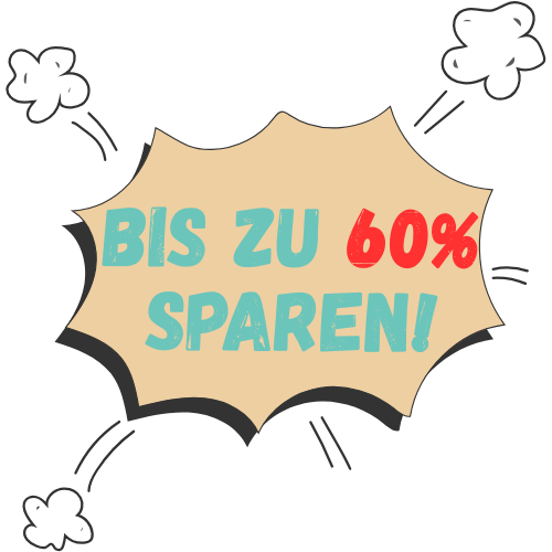 Bis zu 60% sparen